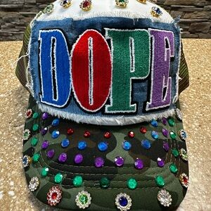 DOPE Multicolor Embellished Camouflage Hat